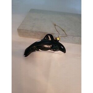 Seattle Zoo Glass Dolphin Ornament 4" Length